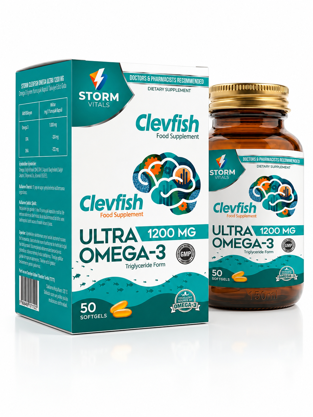 Storm Vitals Ultra Omega-3 1200mg 50 Softjel