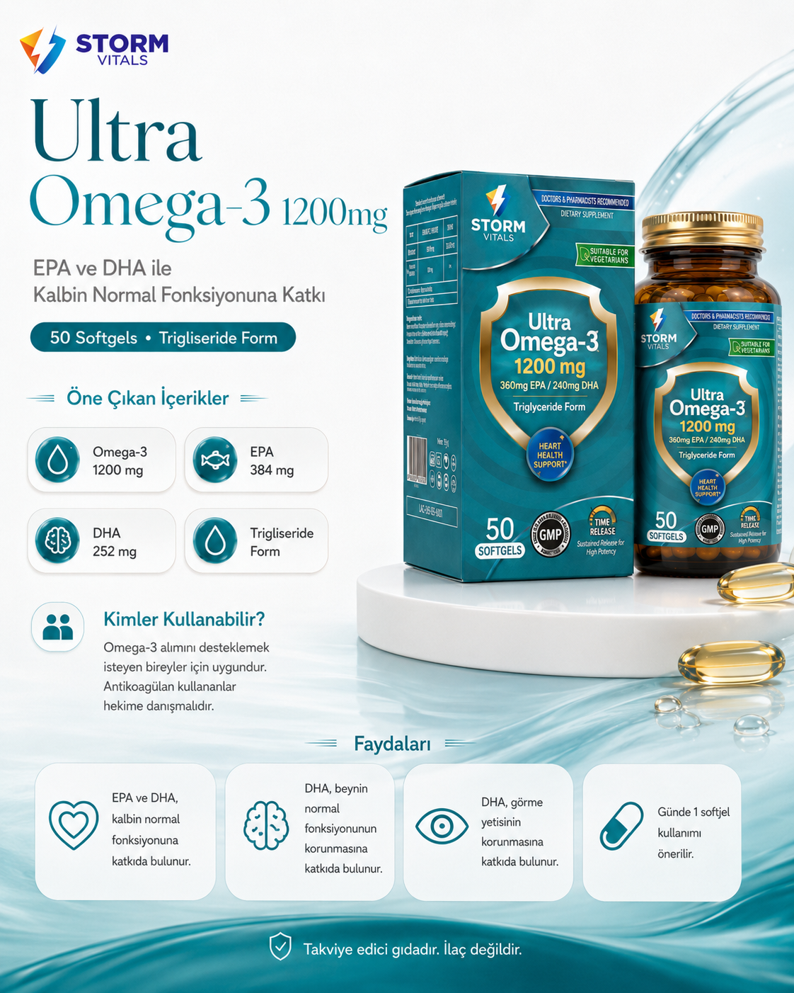 Storm Vitals Ultra Omega-3 1200mg 50 Softjel