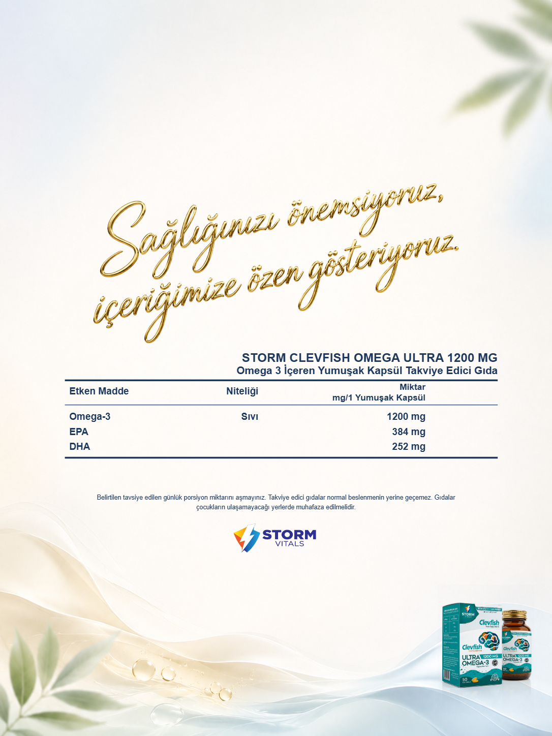 Storm Vitals Ultra Omega-3 1200mg 50 Softjel