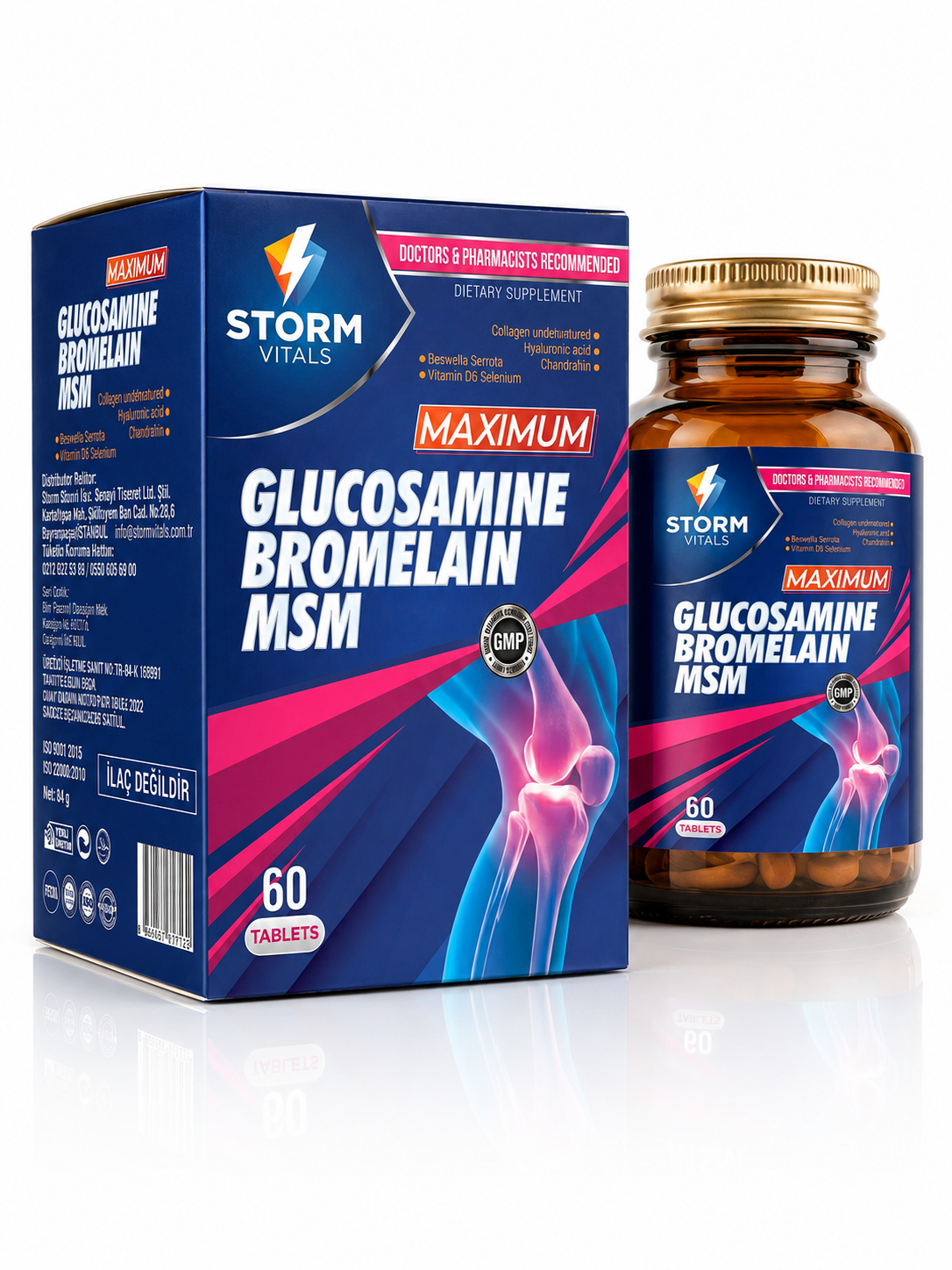 Storm Vitals Glucosamine Bromelain MSM 60 Tablet