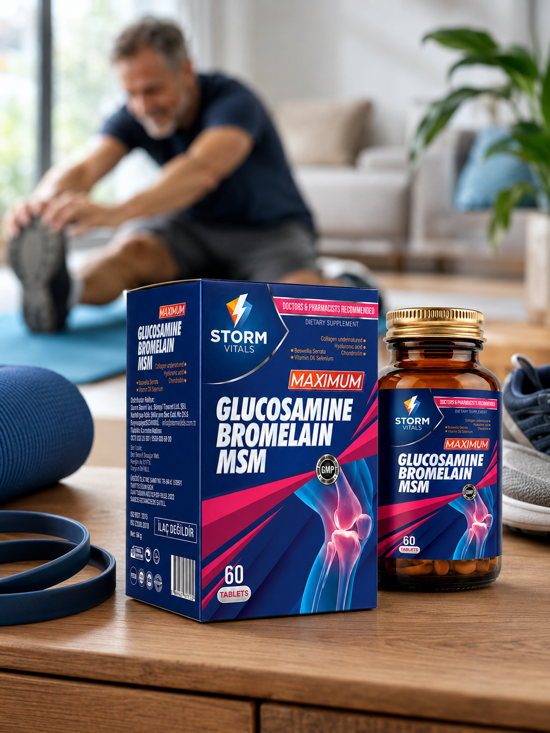 Storm Vitals Glucosamine Bromelain MSM 60 Tablet