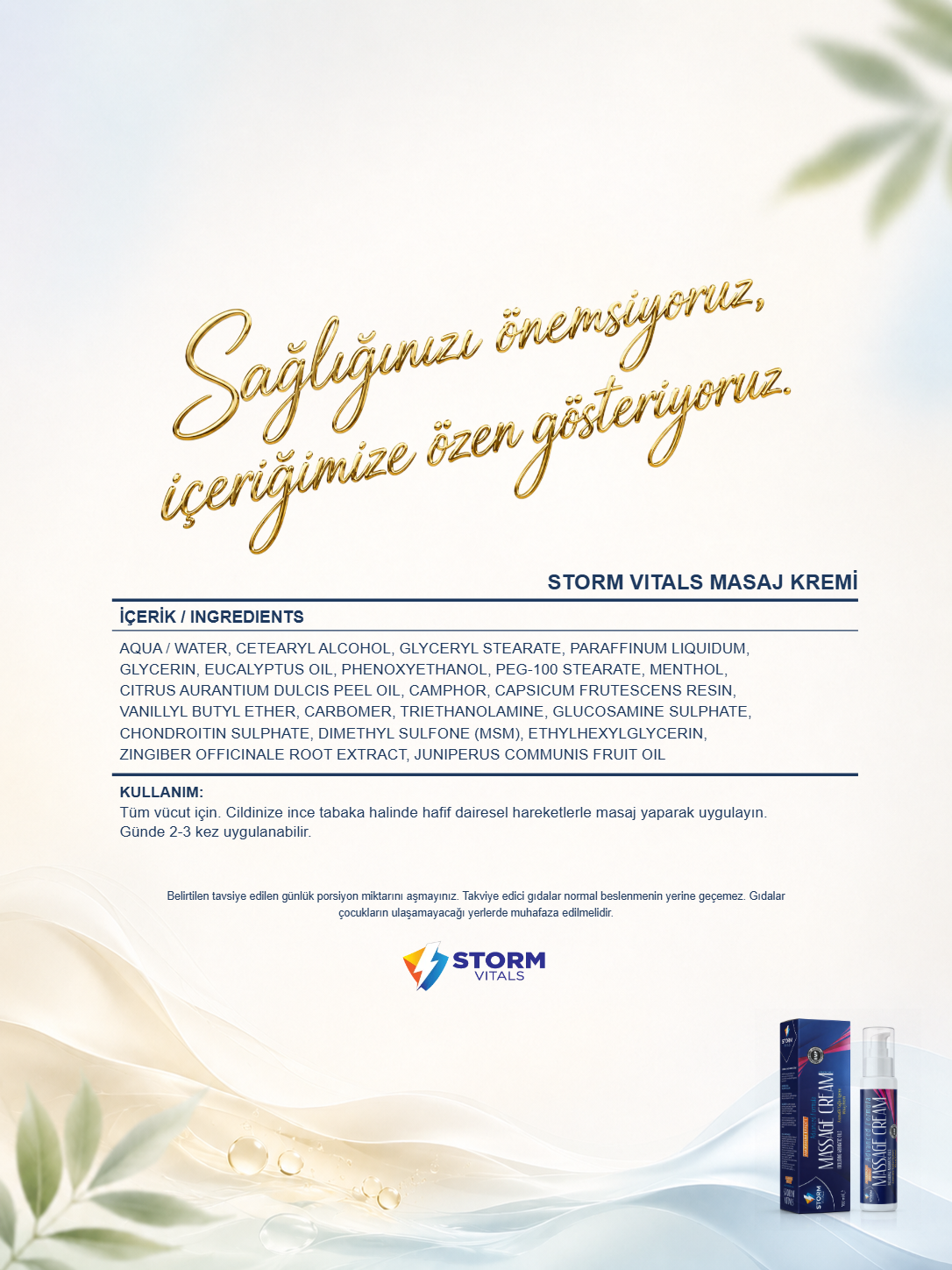 Storm Vitals Massage Cream