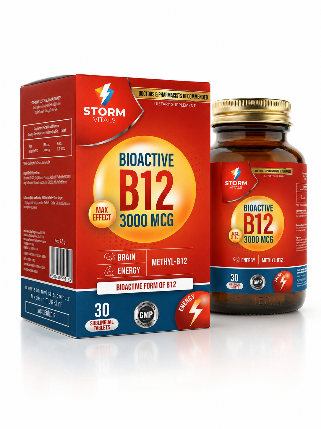 Storm Vitals Bioactive B12 3000mcg 30 Tablet