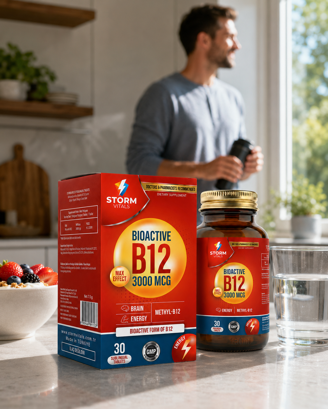 Storm Vitals Bioactive B12 3000mcg 30 Tablet