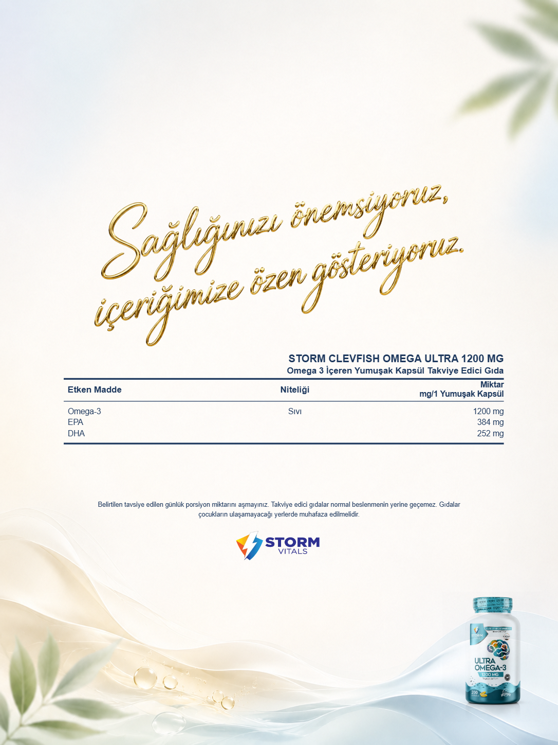 Storm Vitals Ultra Omega-3 1200mg 200 Softjel