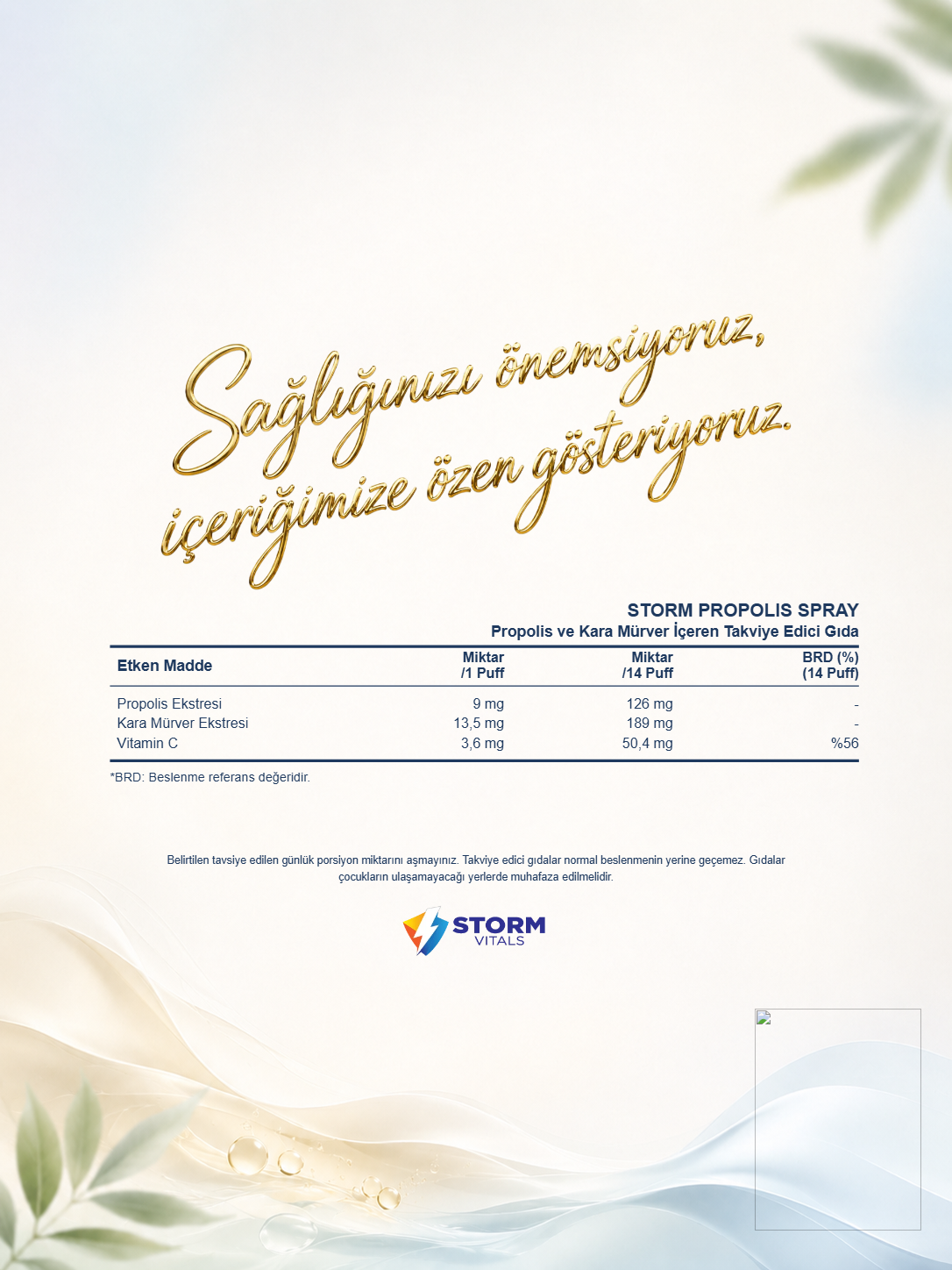 Storm Vitals Pure Propolis Spray